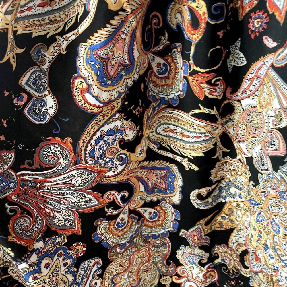 ‼️SOLD‼️SHEIN Vacay Black Paisley Halter Tie-Neck Dress - Picture 7 of 9